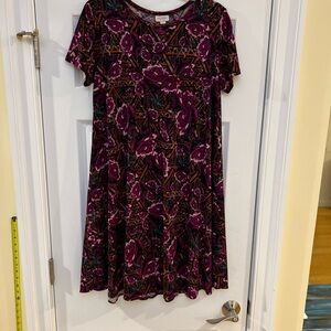 Ladies Size XS LuLaRoe Purple and Black Mini Dress GUC